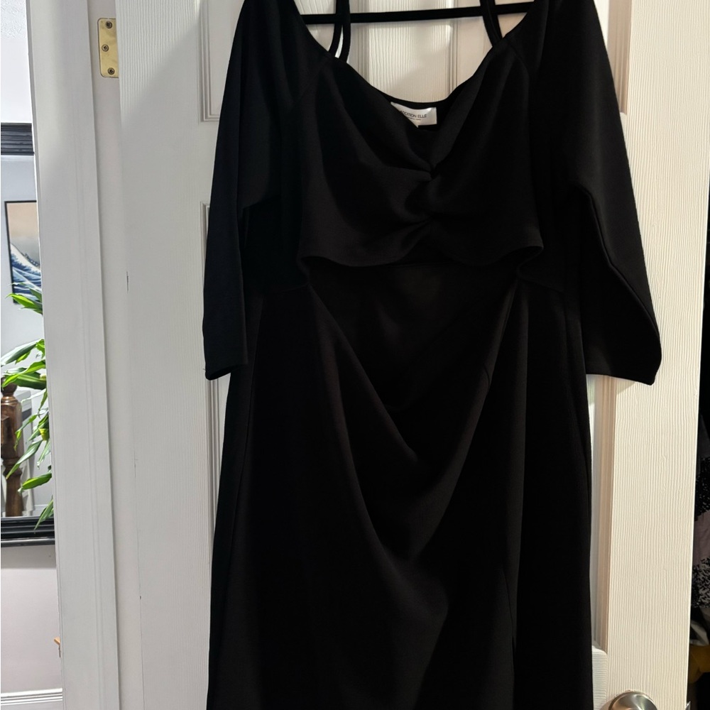 Addition Elle Black off shoulder with front cut out